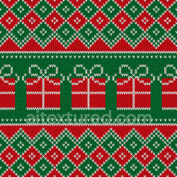 seamless Seamless 3D PBR Knitted Christmas Gift and Diamond Pattern Texture texture 8k free download PBR