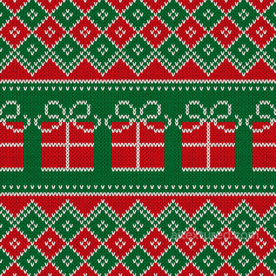 Knitted Christmas Gift and Diamond Pattern Texture All Christmas Digital paper texture preview