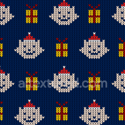 seamless Seamless 3D PBR Knitted Christmas Pattern Texture with Santa and Gifts texture 8k free download PBR