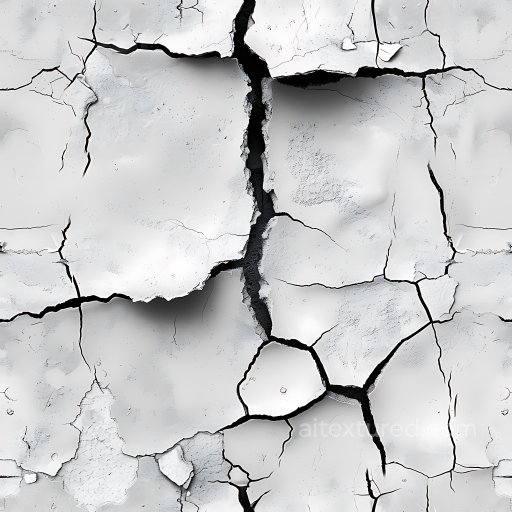cracked white plaster PBR texture with chipped edges and fissures seamless Cracked & Holes PBR texture