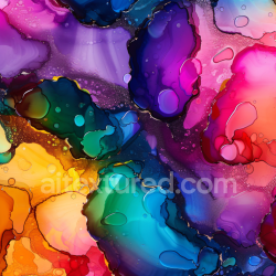 seamless Seamless 3D Alcohol Ink PBR Texture Featuring Vibrant Multicolor Swirls and Fluid Organic Shapes texture 8k free download PBR