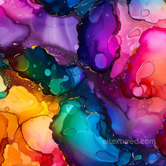 Alcohol Ink PBR Texture Featuring Vibrant Multicolor Swirls and Fluid Organic Shapes Alcohol ink texture preview