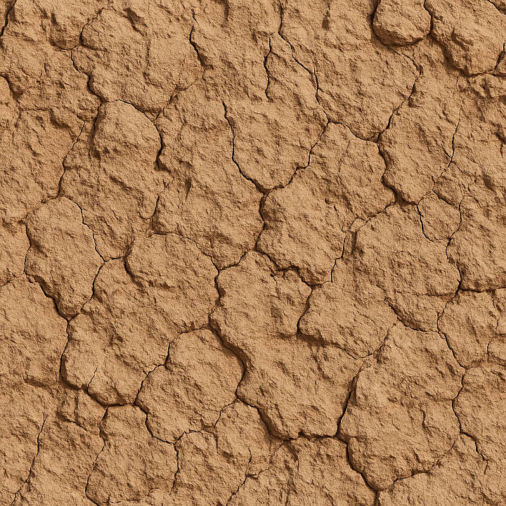 Eroded Clay seamless PBR texture preview
