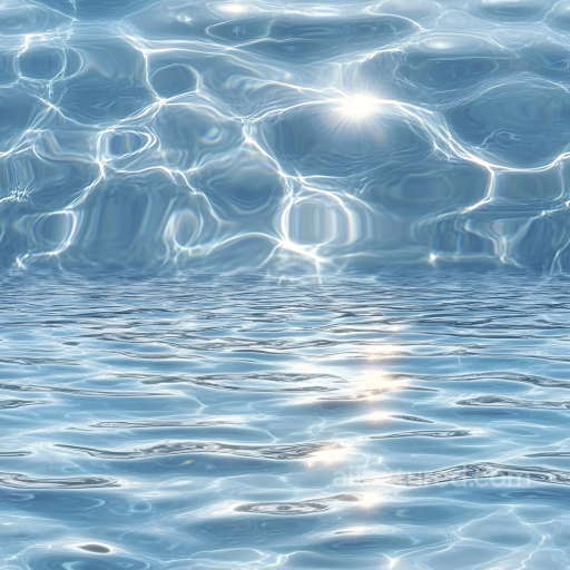 Clear Pool Water Seamless Texture with Realistic Light Caustics seamless Water PBR texture