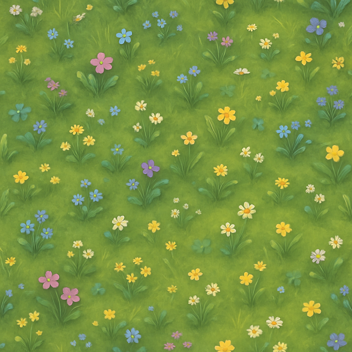 Fantasy Meadow seamless PBR texture preview