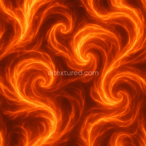 Seamless 3d texture pbr 8k fire mesh with flickering flame and fire swirl