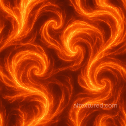 Fire Mesh With Flickering Flame And Fire Swirl seamless Fire PBR texture