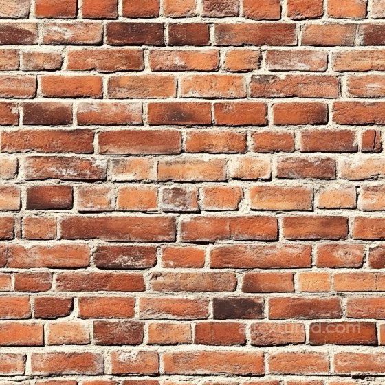 Cracked Brick Wall PBR Texture with Weathered Red and Orange Bricks Brick texture preview