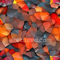 seamless Seamless 3D PBR cracked glossy tiles texture with vibrant red-orange shades texture 8k free download PBR