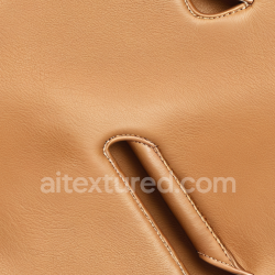 seamless Seamless 3D PBR Texture of Smooth Tan Leather with Fine Grain and Detailed Stitching texture 8k free download PBR