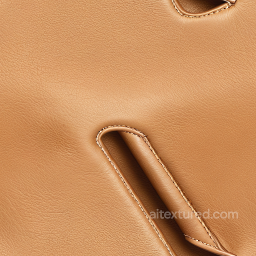 Smooth Tan Leather Seamless Texture with Fine Grain and Detailed Stitching seamless Leather PBR texture