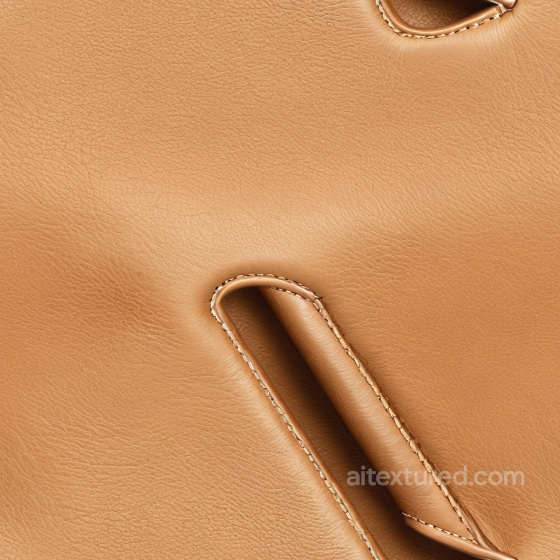 Smooth Tan Leather Seamless Texture with Fine Grain and Detailed Stitching Leather texture preview