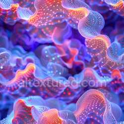 seamless Seamless 3D PBR Texture of Glossy Glowing Abstract Fabric with Neon Dots texture 8k free download PBR