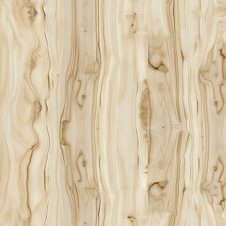 Light Wood Planks with Flowing Grain and Knots seamless PBR texture preview