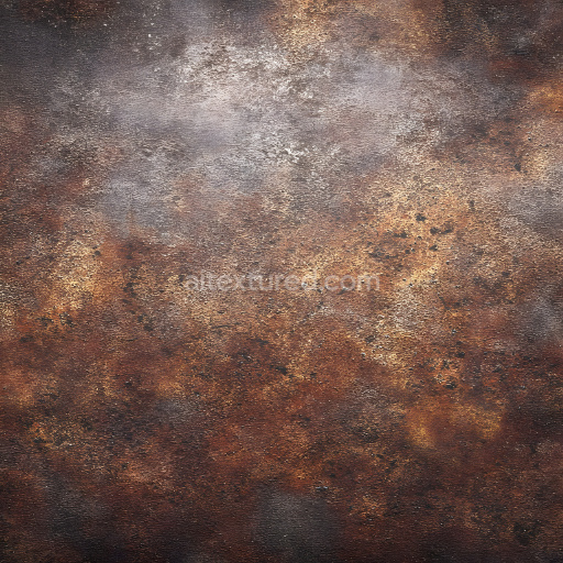 Seamless 3D Rusty Metal Cracked and Pitted PBR Texture with Detailed Corrosion