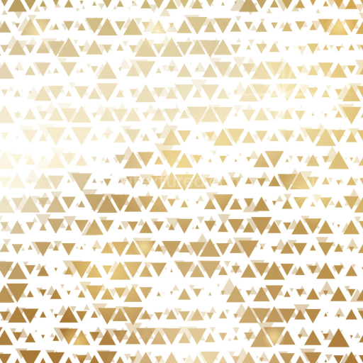 Seamless 3D PBR Texture with White Background and Gold Triangle Pattern