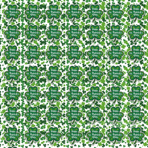 St Patrick's Day clover pattern with festive text seamless St patrick digital paper bundle PBR texture