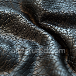 seamless Seamless 3D PBR Texture of Cracked Black Leather with Deep Wrinkles and Glossy Finish texture 8k free download PBR