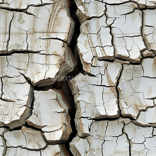 Seamless 3D Cracked Dry Earth Soil PBR Texture with Deep Fissures and Cracked Surface