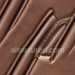 seamless Seamless 3D PBR Texture of Smooth Brown Leather with Stitched Padded Panels texture 8k free download PBR