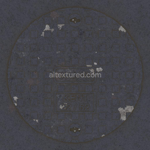 Manhole Cover / Maintenance Hole Cover / Drain Hole Cover Texture | Free PBR