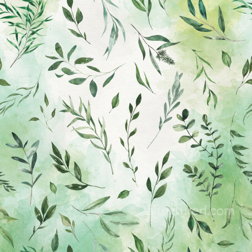 Watercolor Greenery Texture with Delicate Leaf Patterns seamless watercolor greenery  PBR texture