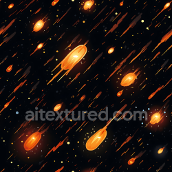 seamless Seamless 3D Space PBR Texture Featuring Stylized Glowing Meteor Shower texture 8k free download PBR