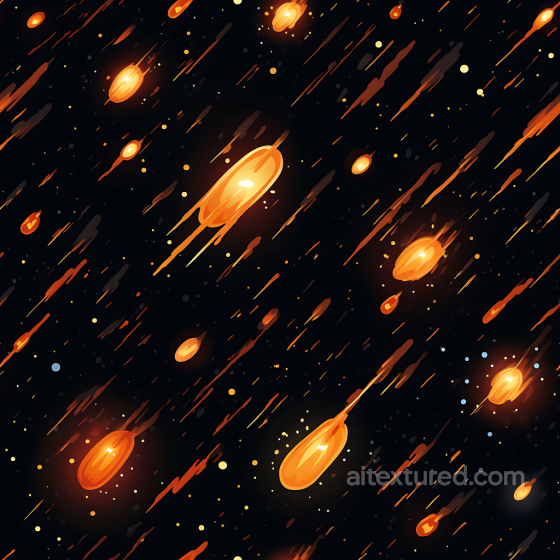 Space PBR Texture Featuring Stylized Glowing Meteor Shower Star, space, planets texture preview