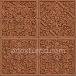 seamless Ornate Clay Tiles Texture Seamless texture 8k free download PBR