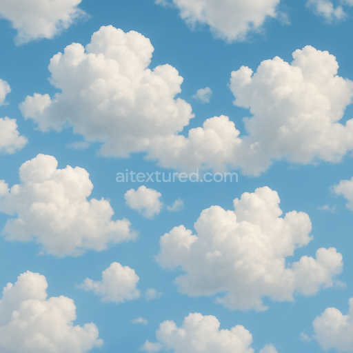 Seamless 3d texture pbr 8k puffy cumulus sunlit cloud highlights surface