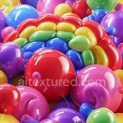 seamless Seamless 3D Inflated Glossy Bubble PBR Texture in Vibrant Colors texture 8k free download PBR