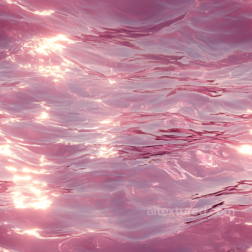 Stylized Pink Water Surface Seamless Texture with Soft Waves and Reflective Highlights seamless Water PBR texture