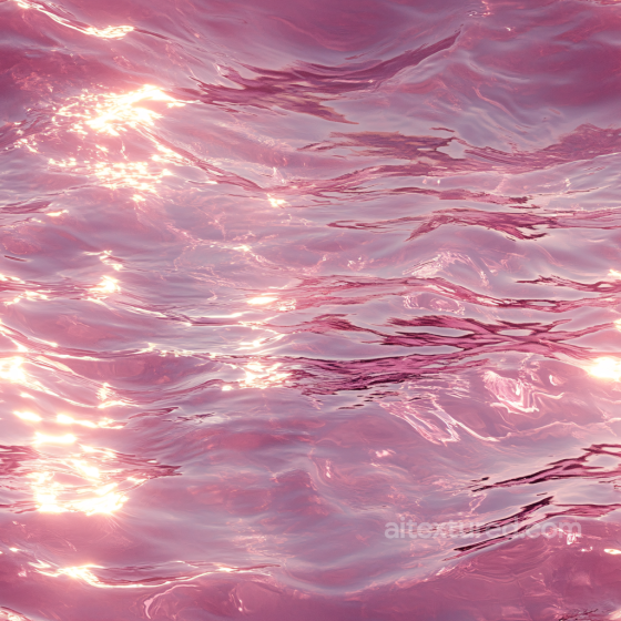 Stylized Pink Water Surface Seamless Texture with Soft Waves and Reflective Highlights Water texture preview