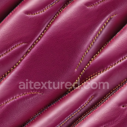 seamless Seamless 3D PBR texture of glossy quilted purple leather with stitched padded panels texture 8k free download PBR