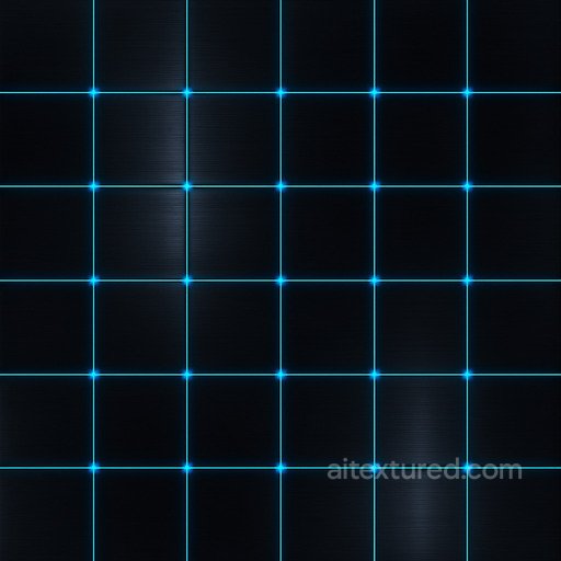 Polished Techno Grid Seamless Texture seamless Sci-fi PBR texture