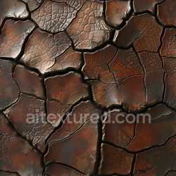 seamless Seamless 3D Cracked & Hole PBR Texture of Dry, Cracked Earth with Rich Brown Tones texture 8k free download PBR