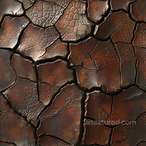 Cracked & Hole PBR Texture of Dry, Cracked Earth with Rich Brown Tones seamless Cracked & Holes PBR texture