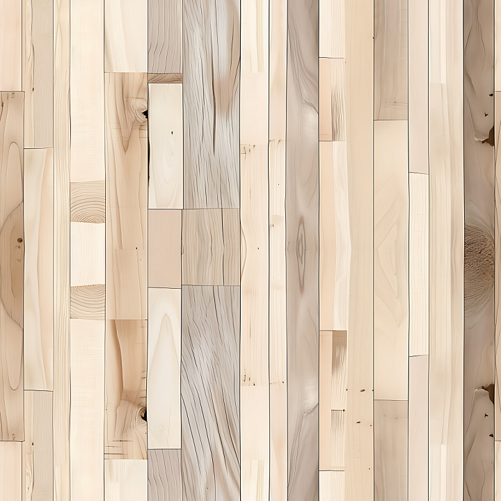 Light Pine Wood Planks with Natural Grain and Knots seamless PBR texture preview
