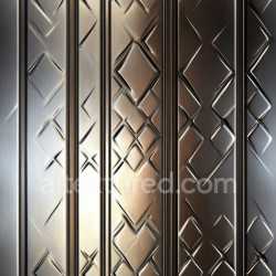 seamless Seamless 3D Brushed Steel PBR Texture with Geometric Pattern and Vertical Stripes texture 8k free download PBR