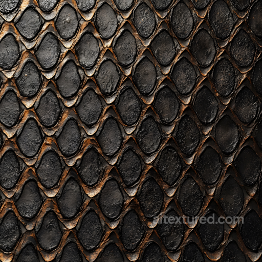 Dark Cracked Reptile Skin Scales Seamless Texture with Rugged Detailing seamless Skin PBR texture