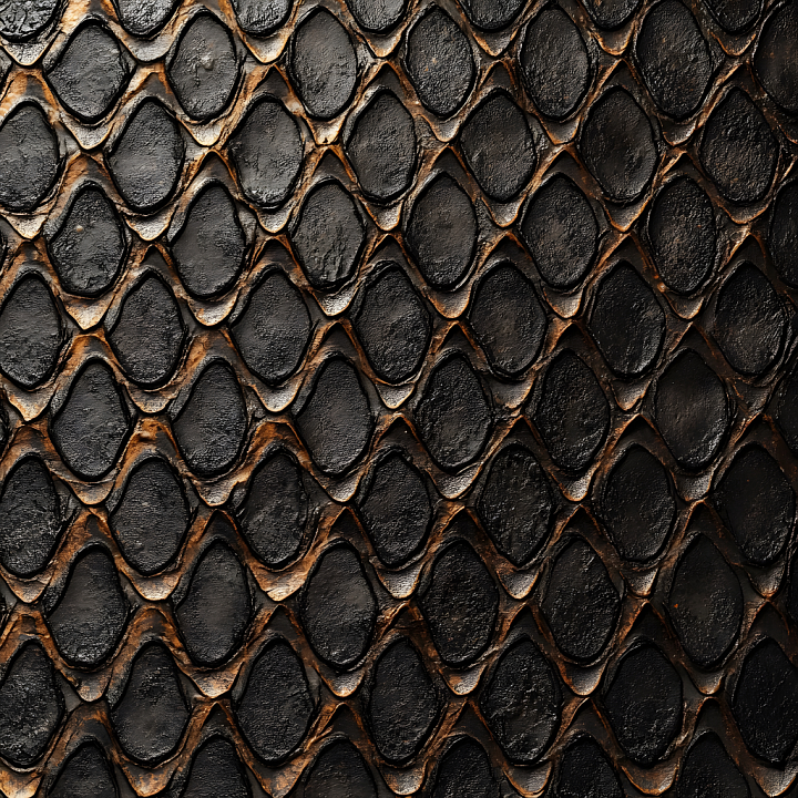 Dark Cracked Reptile Skin Scales with Rugged Detailing seamless PBR texture preview