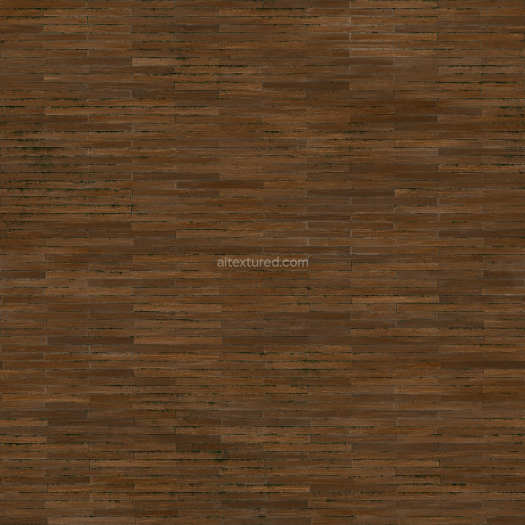 Seamless PBR planks texture in rich brown shades.