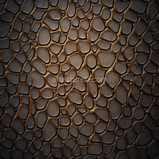 Seamless 3D PBR Reptilian Skin Texture Featuring Detailed Scaled Surface and Organic Wrinkles