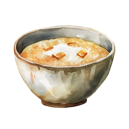 Preview — Watercolor Style Cream of Wheat Breakfast Bowl Illustration