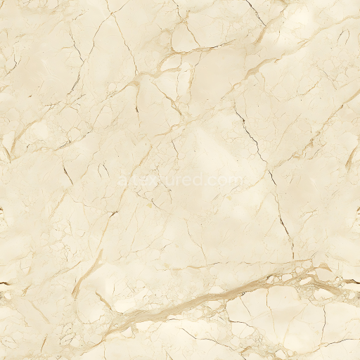 Seamless 3D Crema Marfil Marble PBR Texture with Subtle Golden Veins