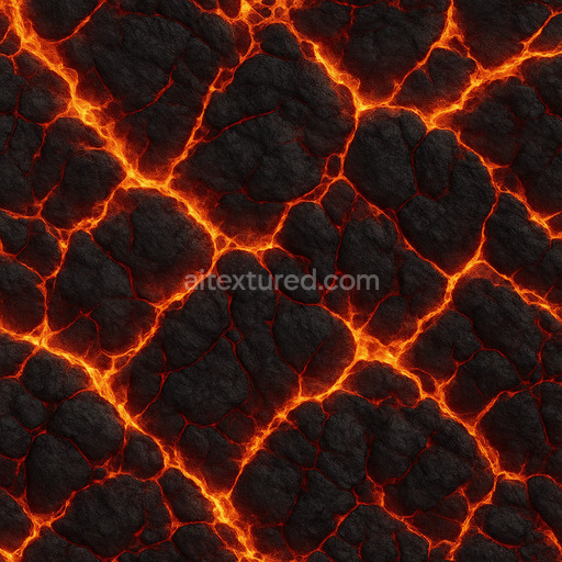 Burning Volcanic Rock Texture