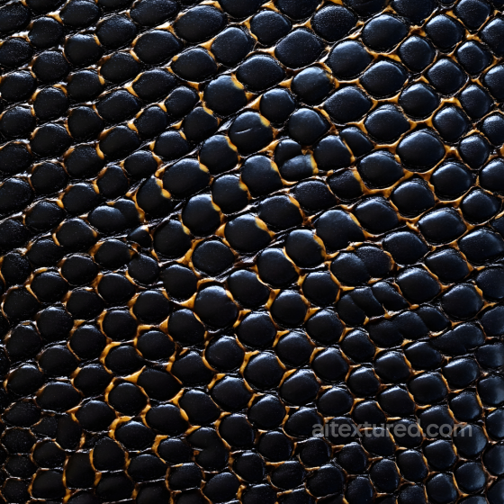 Glossy Black Reptilian Scale Skin Seamless Texture with Organic Pattern Skin texture preview