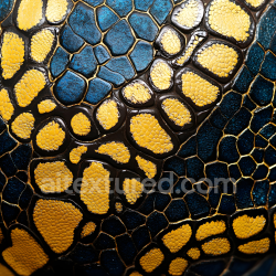 seamless Seamless 3D reptilian skin PBR texture with cracked yellow and blue scales texture 8k free download PBR