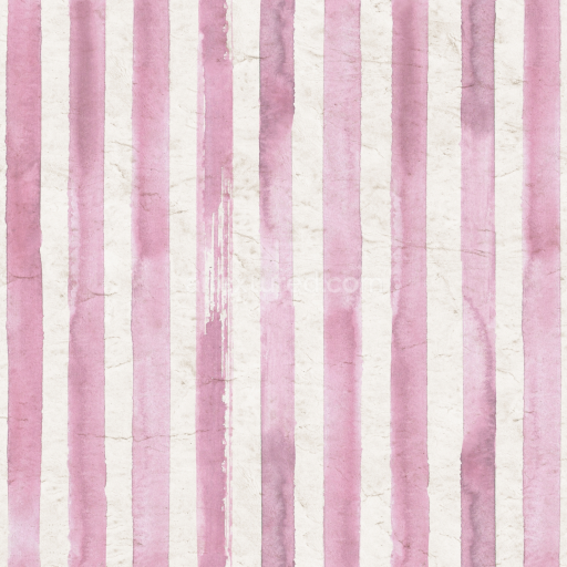 Seamless 3D PBR Texture of Pink Watercolor Stripes on Paper