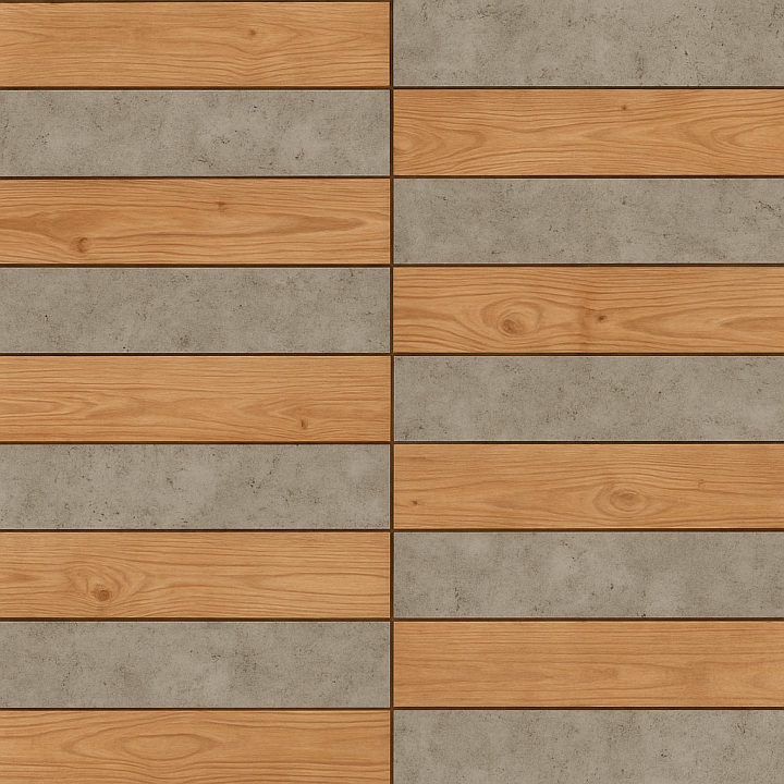 Wooden Concrete Floor seamless PBR texture preview